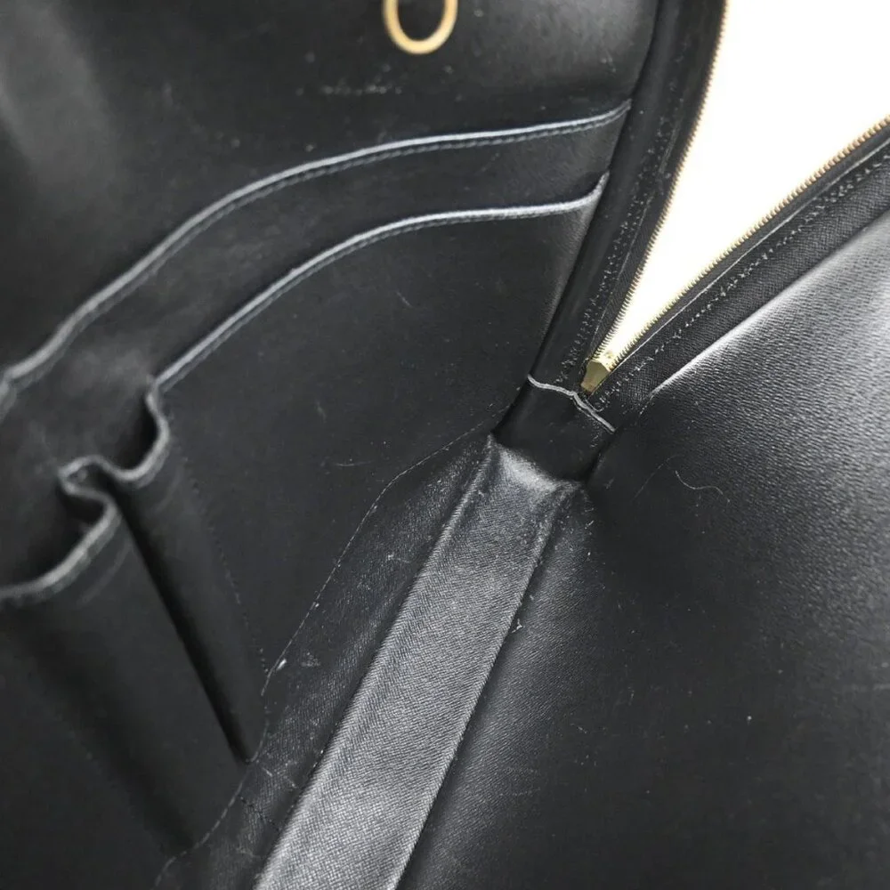 LOUIS VUITTON Porte Documents Voyage Briefcase Hand Bag Epi Black M54472 05YH375